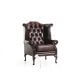 Fauteuil Chesterfield Newby - Cuir Antique Red
