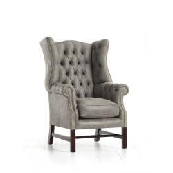 Fauteuil Chesterfield Paxton - Cuir Premium Dolphin
