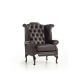 Fauteuil Chesterfield Newby - Cuir Deluxe Rosewood