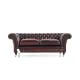 Chesterfield Drummond 3 places - Cuir Standard Antique Red