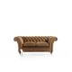 Chesterfield Drummond 2 places - Cuir Snuff (sur mesure)