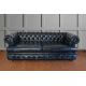 Chesterfield Harewood 3 places - Cuir Standard Antique Blue