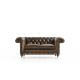 Chesterfield Chatsworth 2 places - Cuir House Antique Harvest Gold