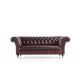 Chesterfield Blenheim 3 places - Cuir Antique Red