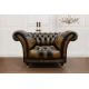 Chesterfield Goodwood - Fauteuil - Cuir Antique Harvest Gold (gommage important)