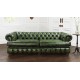 Chesterfield Harewood 3 places - Cuir Antique Green