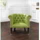 Fauteuil Chesterfield Oxford - Cuir Deluxe Spearmint